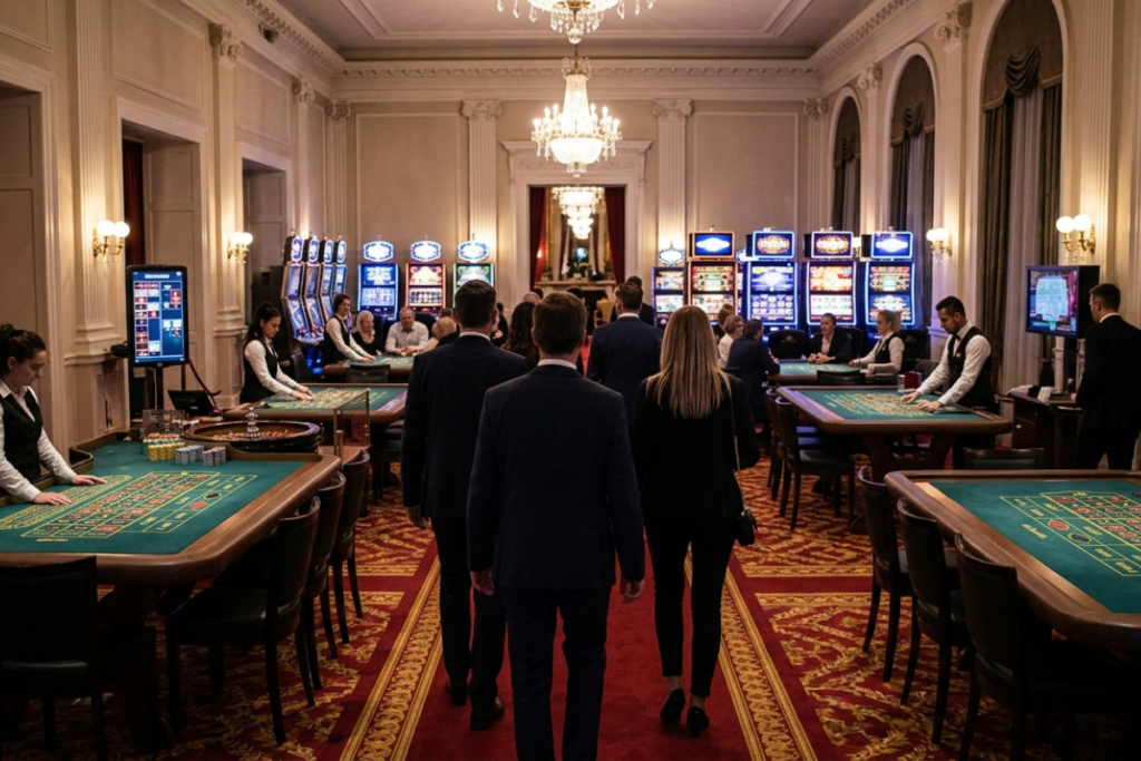 Spielbank Bad Kissingen - Innenbereich mit Tischenund Automaten